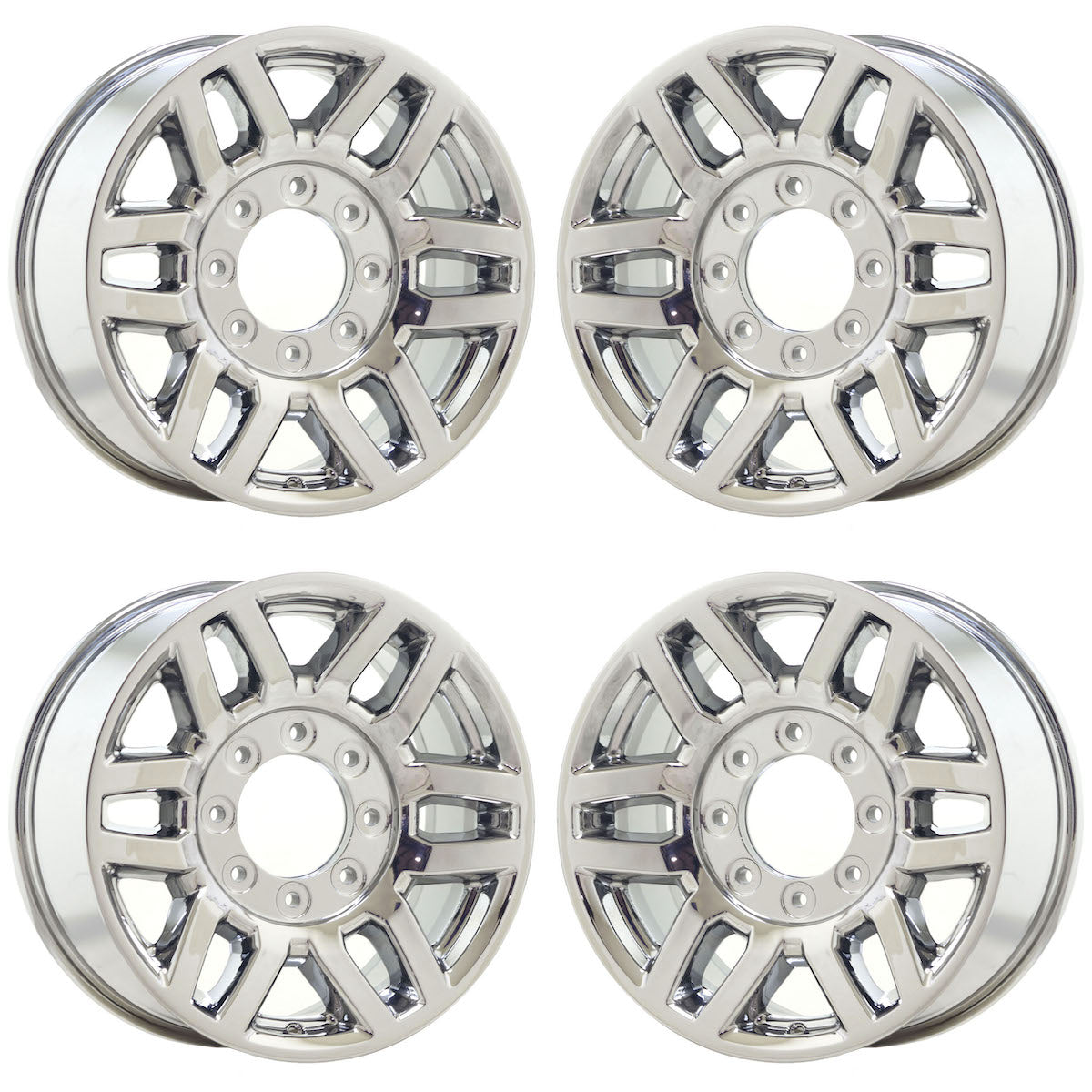 18" Ford F250 F350 SRW Bright Chrome wheels rims Factory OEM set 10099