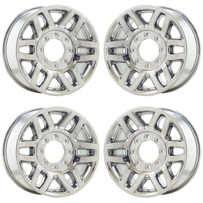18" Ford F250 F350 SRW Bright Chrome wheels rims Factory OEM set 10099