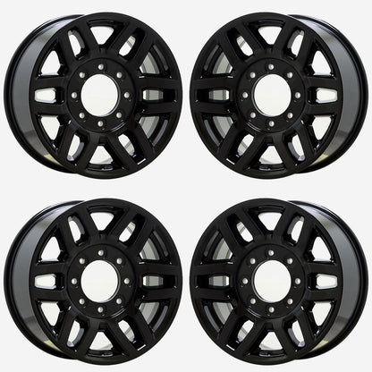 18" Ford F250 F350 SRW Gloss Black wheels rims Factory OEM set 10099