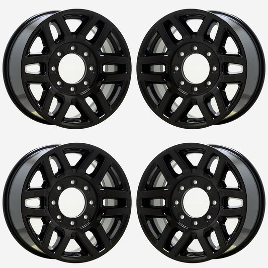 18" Ford F250 F350 SRW Gloss Black wheels rims Factory OEM set 10099