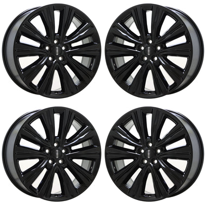 20" Lincoln MKX Gloss Black wheels rims Factory OEM set 10074