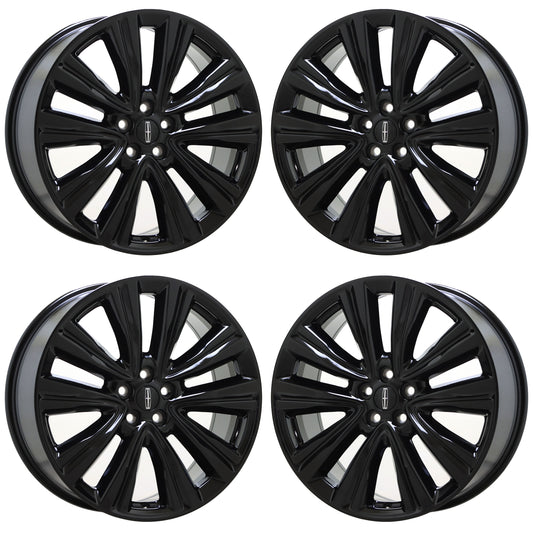 20" Lincoln MKX Gloss Black wheels rims Factory OEM set 10074