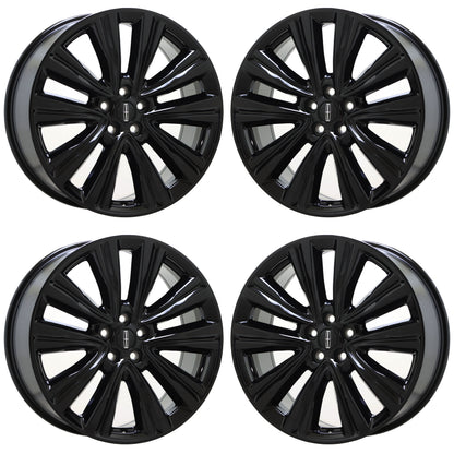 20" Lincoln MKX Gloss Black wheels rims Factory OEM set 10074 EXCHANGE