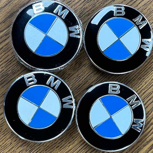 2 1/8" BMW 2, 3, 4, 5, 6, 7 Series Black Center Cap #36 13 6 850 834 set