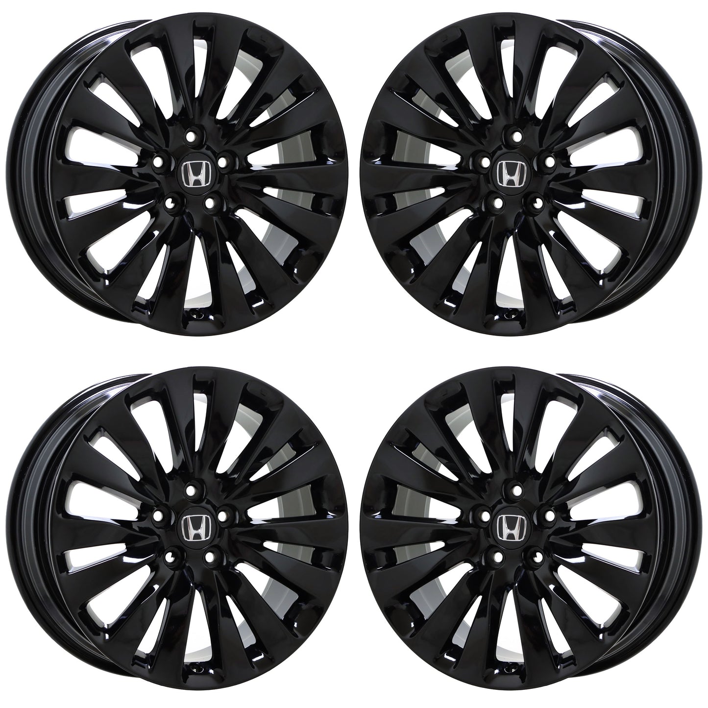 19" Acura RLX Gloss Black wheels rims Factory OEM set 71824 EXCHANGE