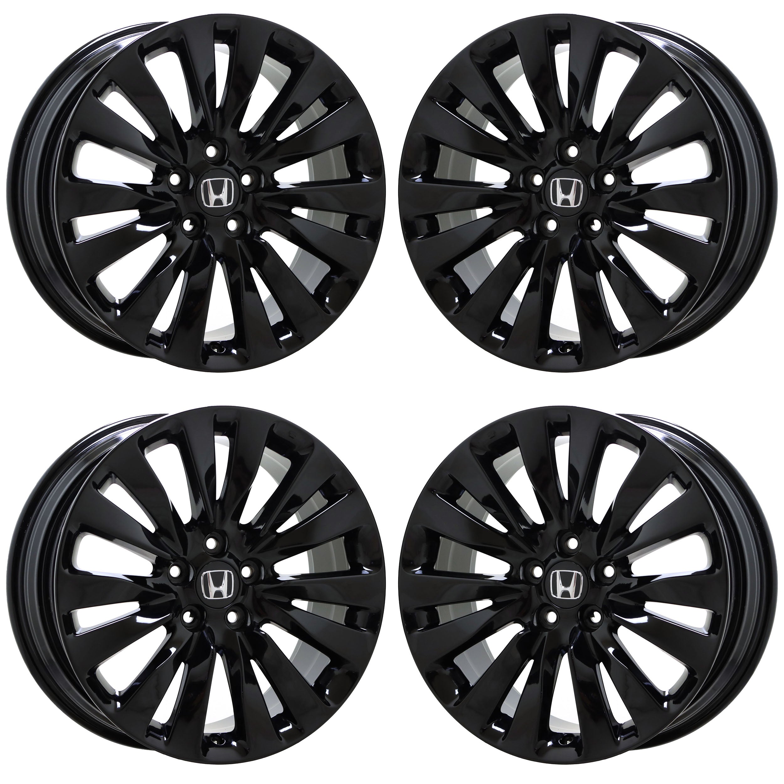 19" Acura RLX Gloss Black wheels rims Factory OEM set 71824 EXCHANGE