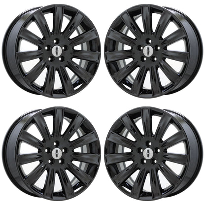 20" Lincoln MKS MKX Black Chrome wheels rims Factory OEM set 3764