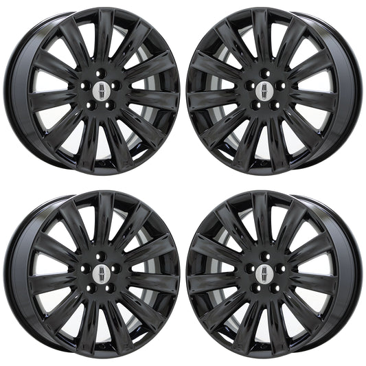 20" Lincoln MKS MKX Black Chrome wheels rims Factory OEM set 3764