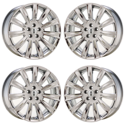 20" Lincoln MKS MKX Bright Chrome wheels rims Factory OEM set 3764 EXCHANGE