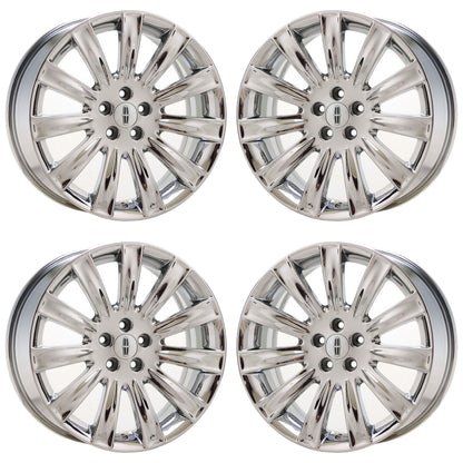 20" Lincoln MKS MKX Bright Chrome wheels rims Factory OEM set 3764
