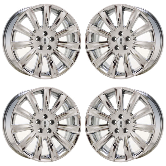 20" Lincoln MKS MKX Bright Chrome wheels rims Factory OEM set 3764