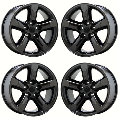 20" Dodge Ram 1500 Truck Black Chrome wheels rims Factory OEM set 2267 EXCHANGE