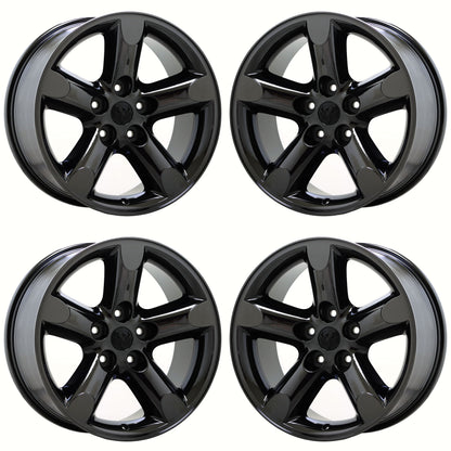 20" Dodge Ram 1500 Truck Black Chrome wheels rims Factory OEM set 2267 EXCHANGE