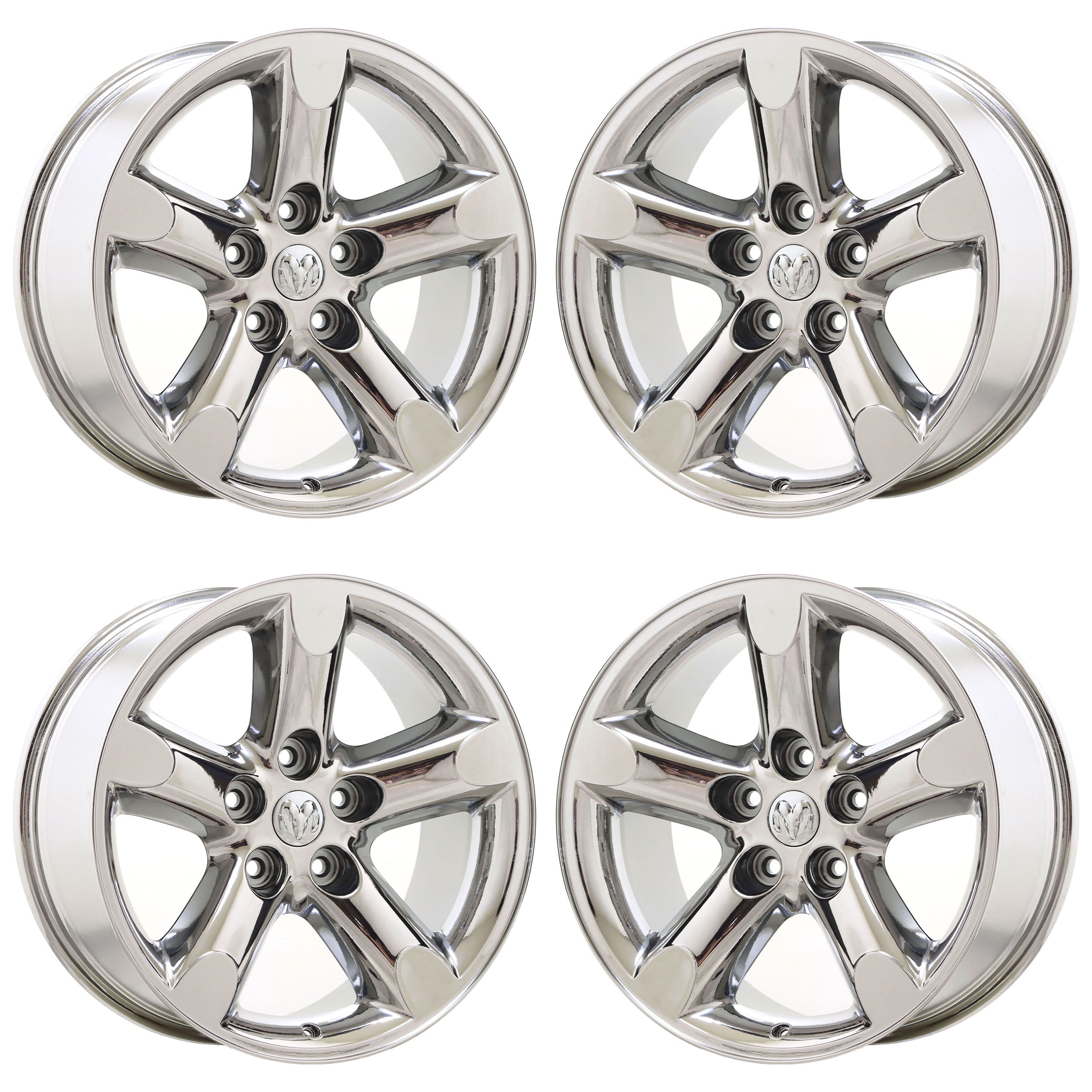 20" Dodge Ram 1500 Truck Bright Chrome wheels rims Factory OEM set 2267