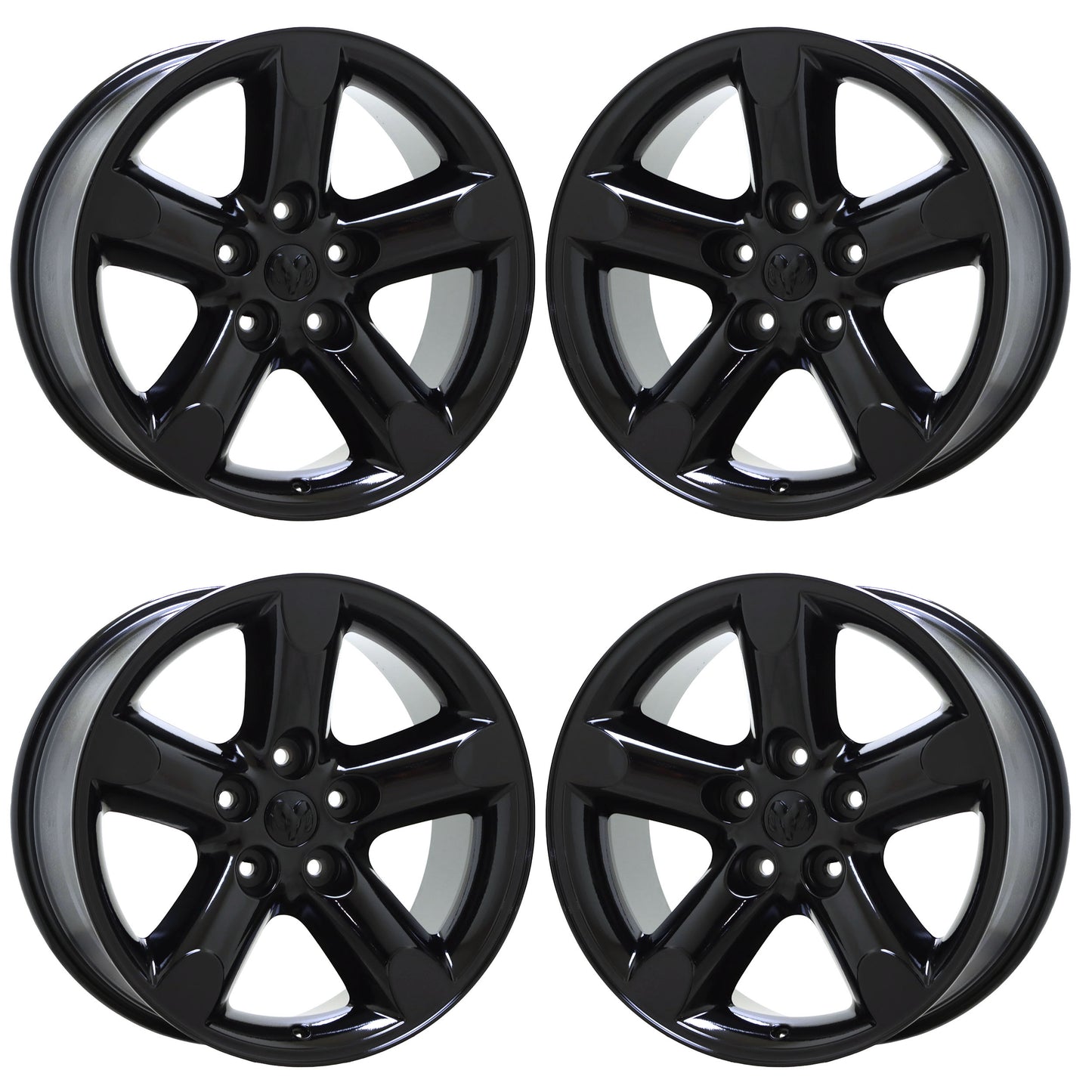 20" Dodge Ram 1500 Truck Gloss Black wheels rims Factory OEM set 2267