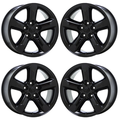 20" Dodge Ram 1500 Truck Gloss Black wheels rims Factory OEM set 2267 EXCHANGE