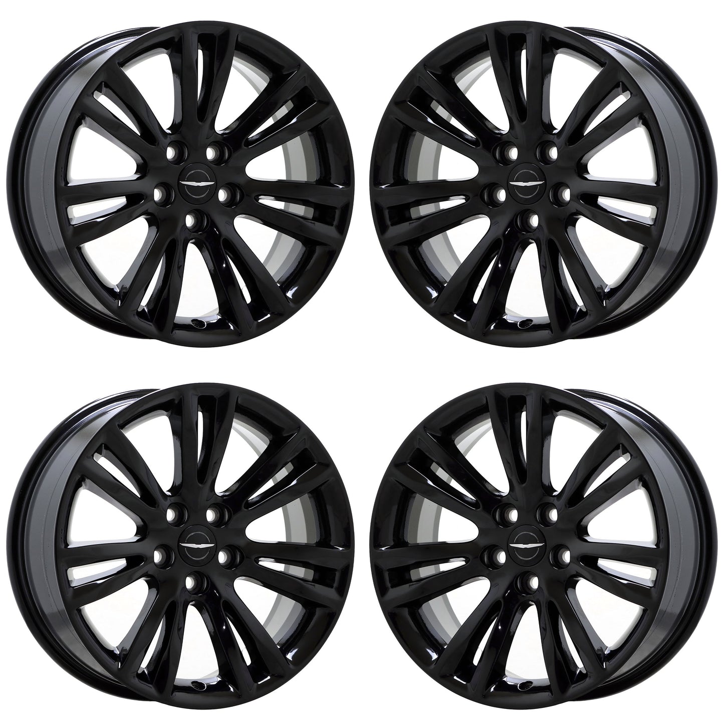 18" Chrysler 300 RWD Gloss Black wheels rims Factory OEM set 2536 EXCHANGE
