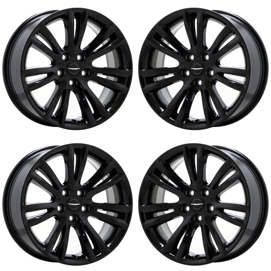 18" Chrysler 300 RWD Gloss Black wheels rims Factory OEM set 2536