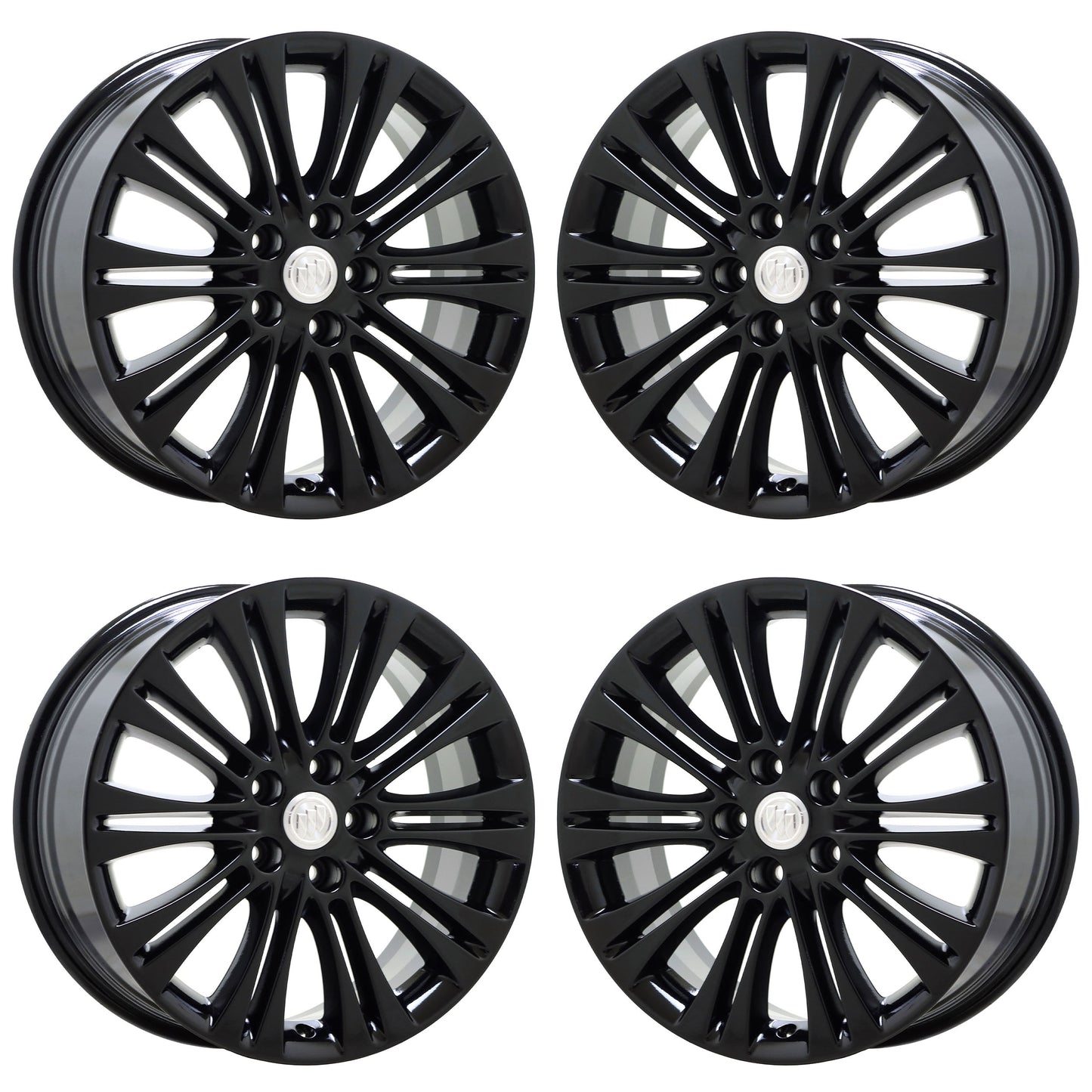 18" Buick Verano Gloss Black wheels rims Factory OEM set 4112 EXCHANGE