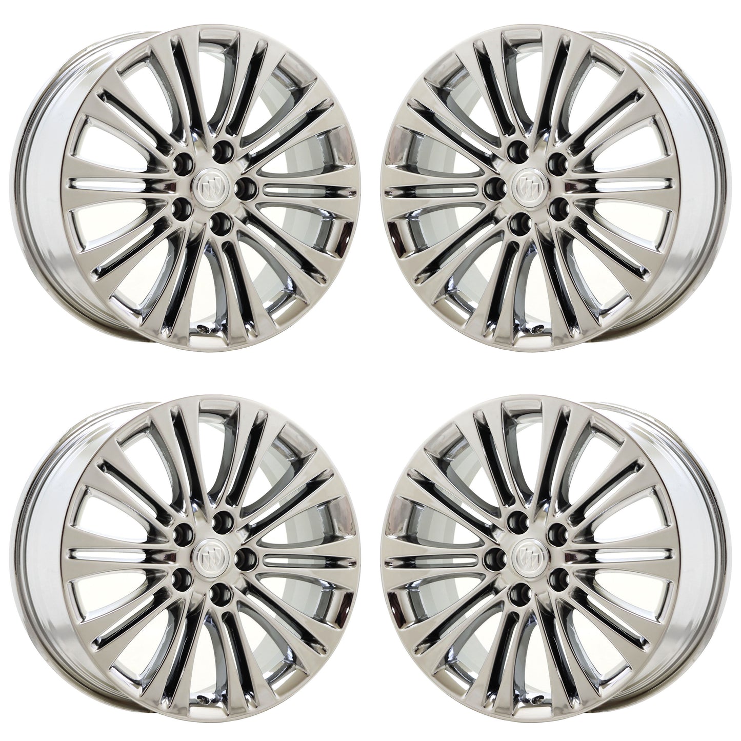 18" Buick Verano Bright Chrome wheels rims Factory OEM set 4112