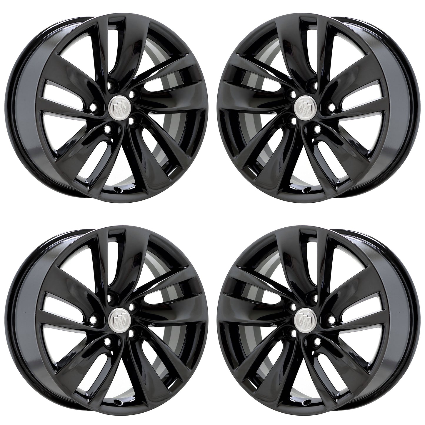 18" Buick Regal Black Chrome wheels rims Factory OEM set 4119