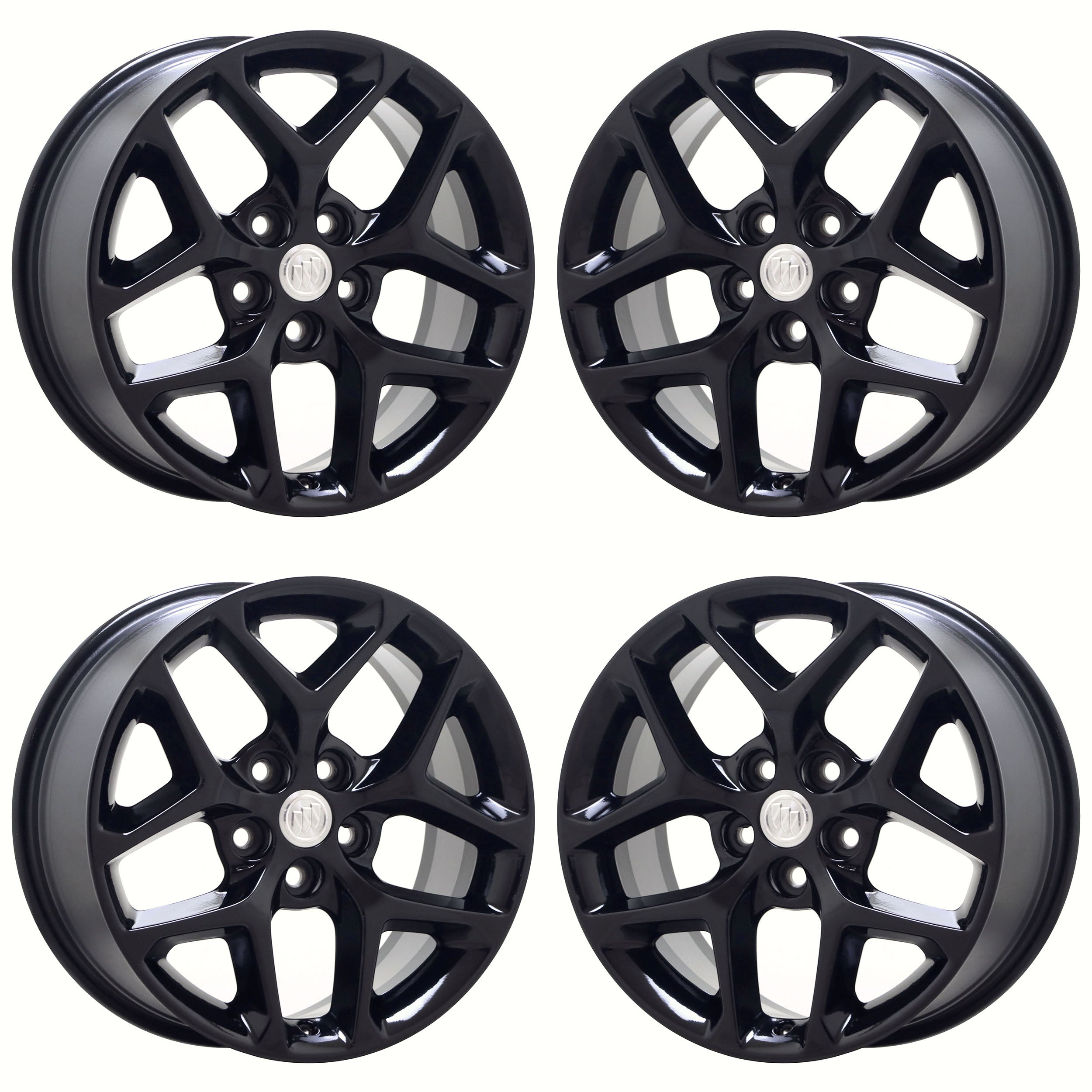 18" Buick Lacrosse Regal Gloss Black wheels rims Factory OEM set 97464
