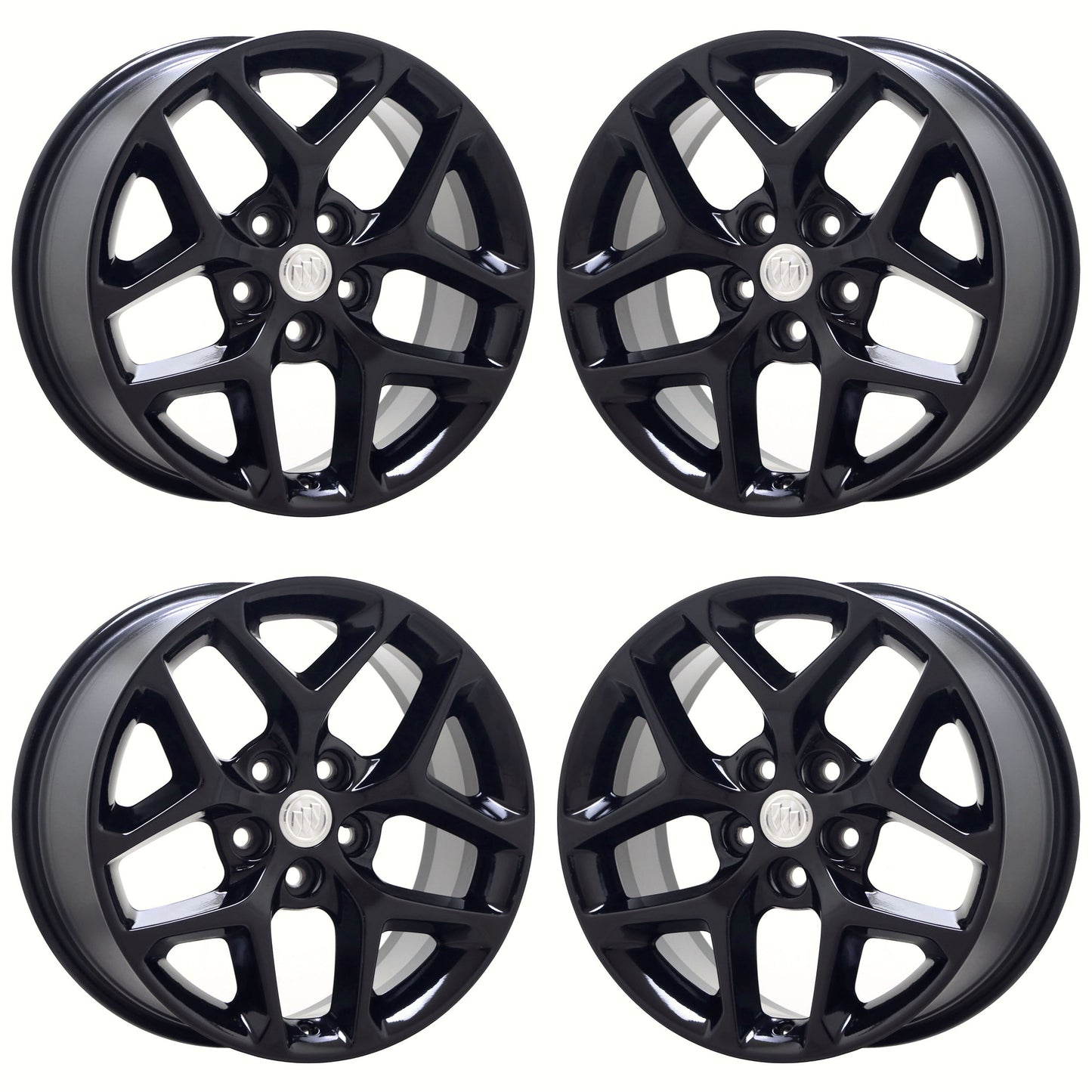 18" Buick Lacrosse Regal Gloss Black wheels rims Factory OEM set 97464