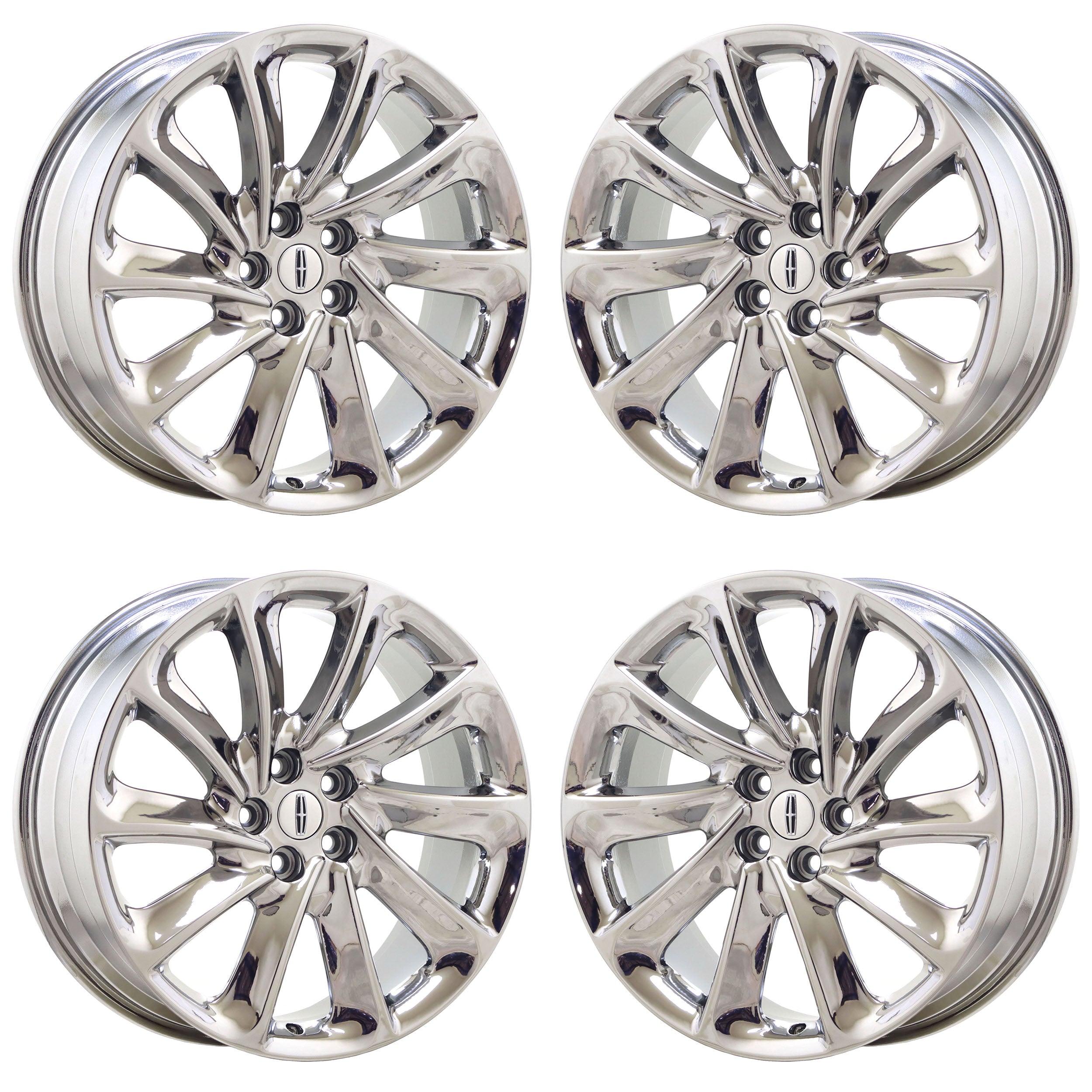 20" Lincoln Aviator Bright Chrome wheels rims Factory OEM set 10188 EXCHANGE