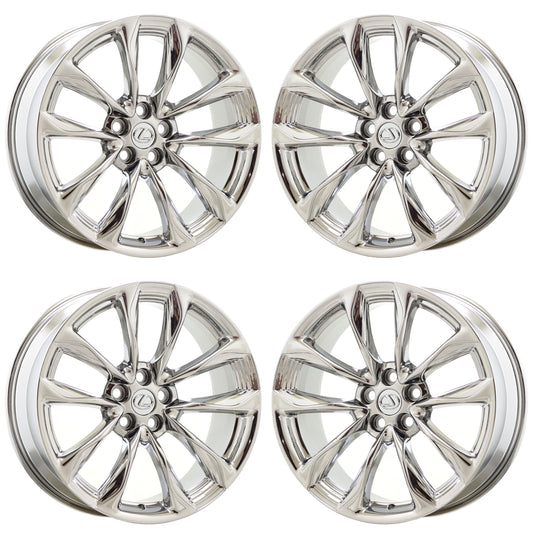 21" Lexus LC500 LC500h Bright Chrome wheels rims Factory 74361 74362 EXCHANGE