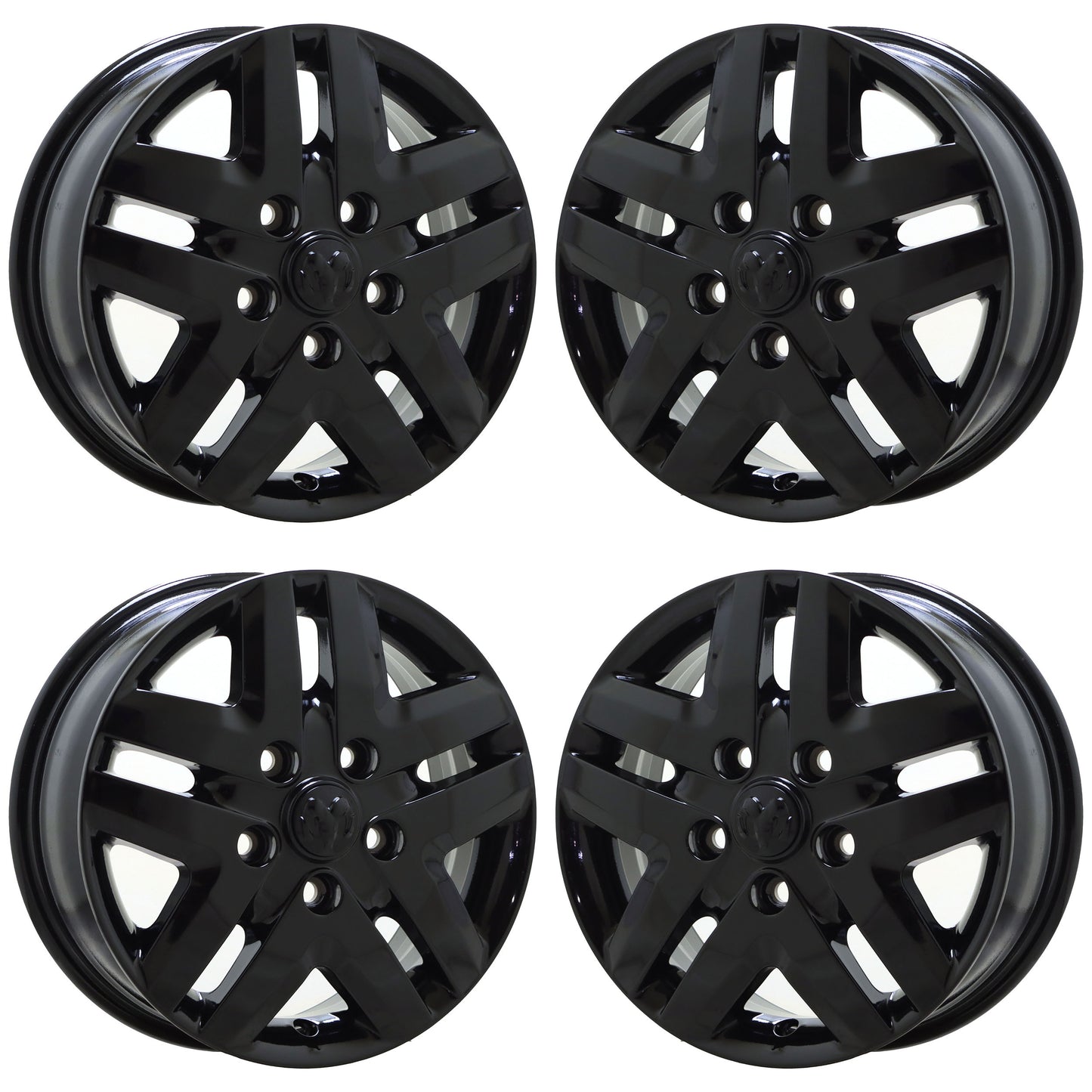 16" Dodge Ram Promaster Gloss Black wheels rims Factory OEM set 2533