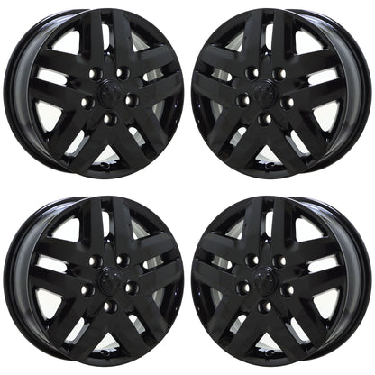 16" Dodge Ram Promaster Gloss Black wheels rims Factory OEM set 2533