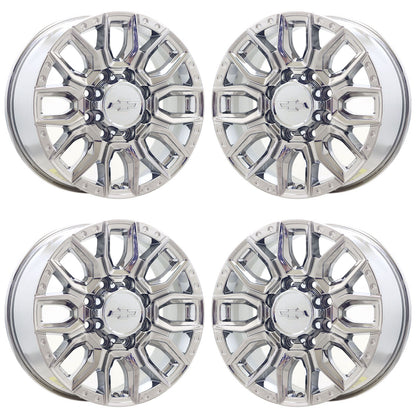 20" Chevy Silverado 2500 3500 Bright Chrome wheels rims Factory OEM set EXCHANGE