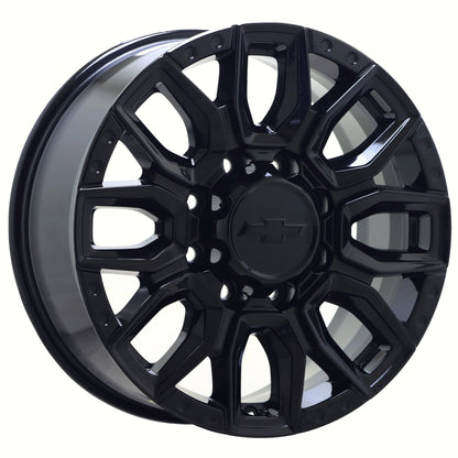 20" Chevy Silverado 2500 3500 Gloss Black wheels rims Factory OEM set EXCHANGE