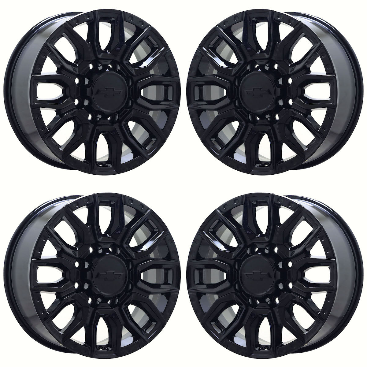 20" Chevy Silverado 2500 3500 Gloss Black wheels rims Factory OEM set EXCHANGE
