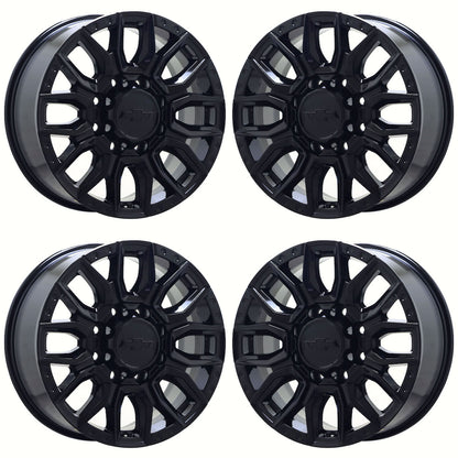 20" Chevy Silverado 2500 3500 Gloss Black wheels rims Factory OEM set EXCHANGE