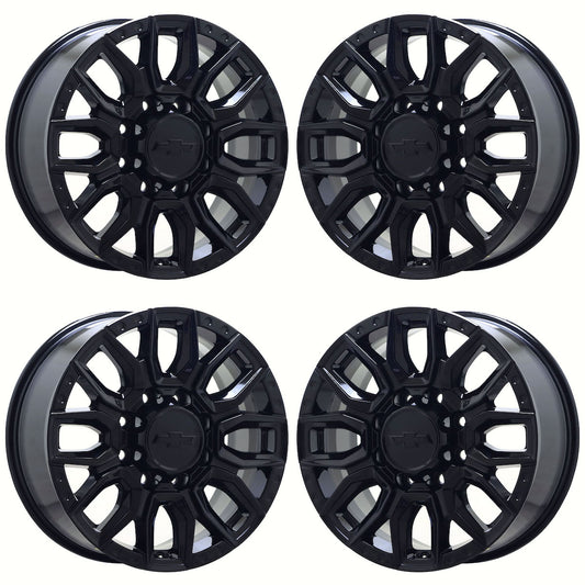 20" Chevy Silverado 2500 3500 Gloss Black wheels rims Factory OEM set EXCHANGE