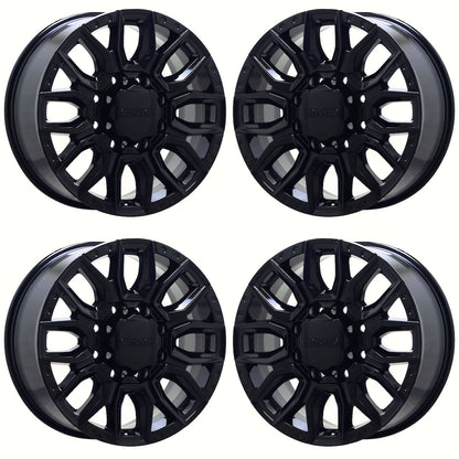 20" GMC Sierra 2500 3500 Gloss Black wheels rims Factory OEM EXCHANGE 84622785