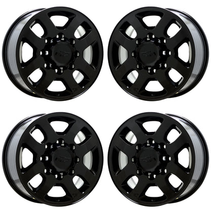 18" Chevrolet Silverado 2500 3500 Gloss Black wheels rims OEM set 5502 EXCHANGE