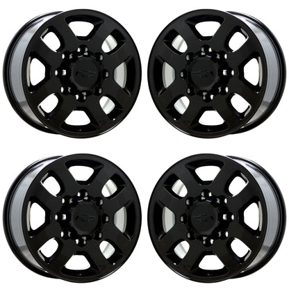 18" Chevrolet Silverado 2500 3500 Gloss Black wheels rims OEM set 4 5502