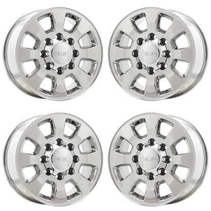 18" GMC Sierra 2500 3500 Bright Chrome wheels rims OEM set 5501 EXCHANGE
