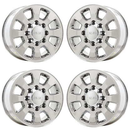 18" GMC Sierra 2500 3500 Bright Chrome wheels rims OEM set 5501