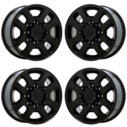 18" GMC Sierra 2500 3500 Gloss Black wheels rims OEM set 4 5502