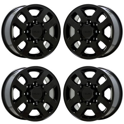 18" GMC Sierra 2500 3500 Gloss Black wheels rims OEM set 4 5502