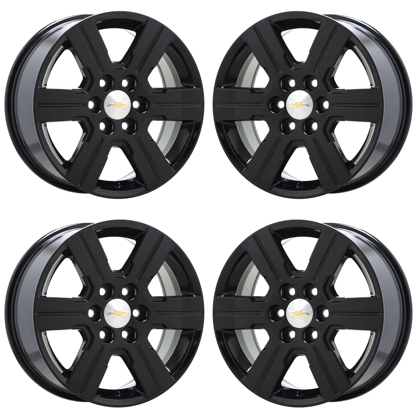 18" Chevrolet Traverse Gloss Black wheels rims OEM set 5408