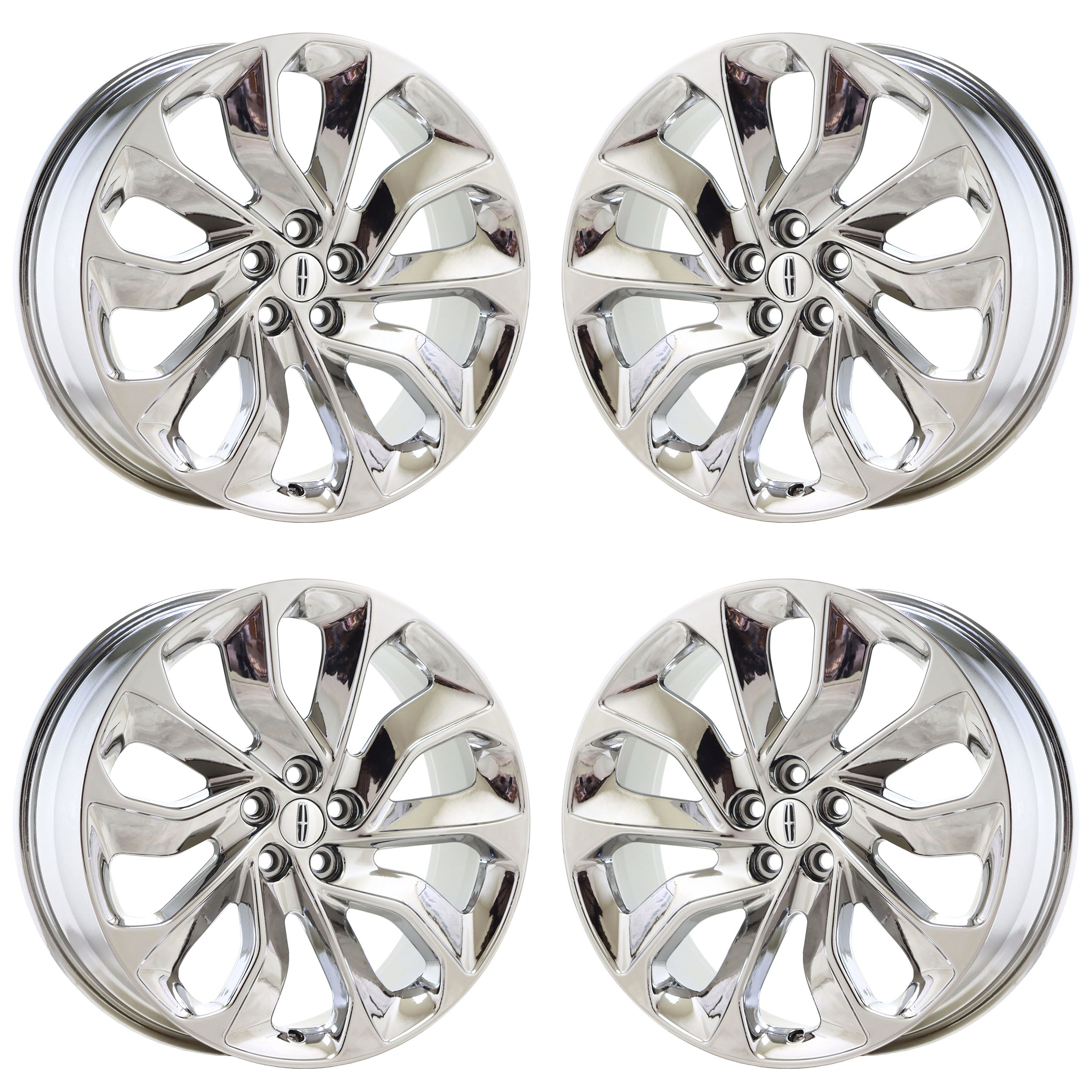 20" Lincoln Nautilus Bright Chrome wheels rims Factory OEM set 10493 EXCHANGE