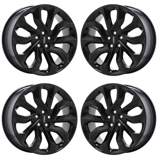 20" Lincoln Nautilus Gloss Black wheels rims Factory OEM set 10493 EXCHANGE