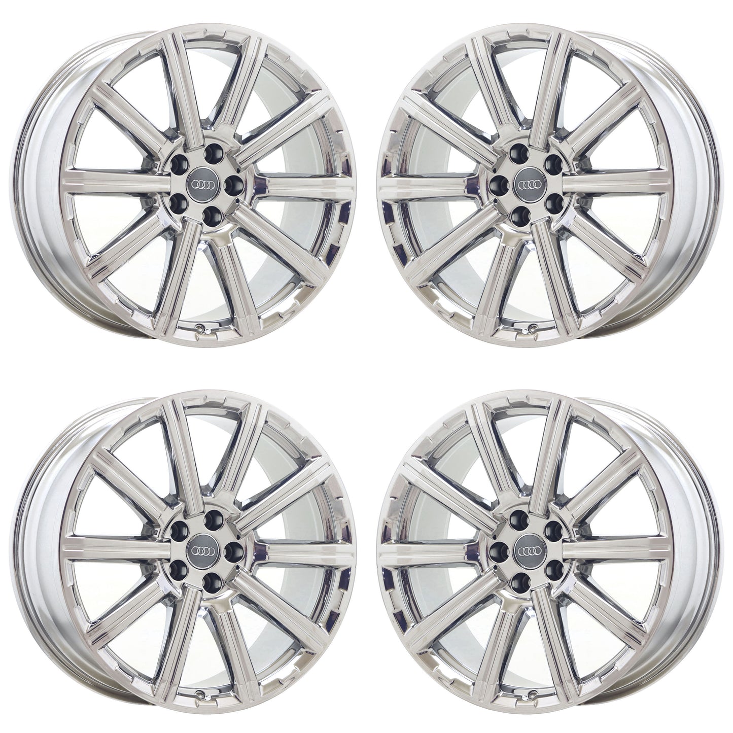 20" Audi Q7 Bright Chrome wheels rims Factory OEM Set 58988 EXCHANGE