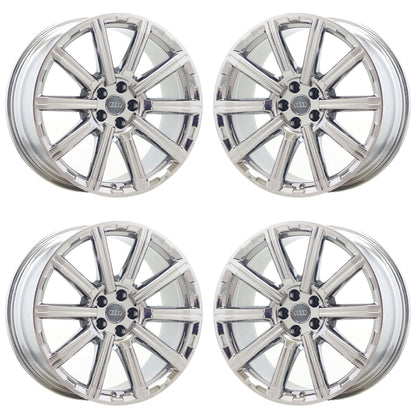 20" Audi Q7 Bright Chrome wheels rims Factory OEM Set 58988 EXCHANGE