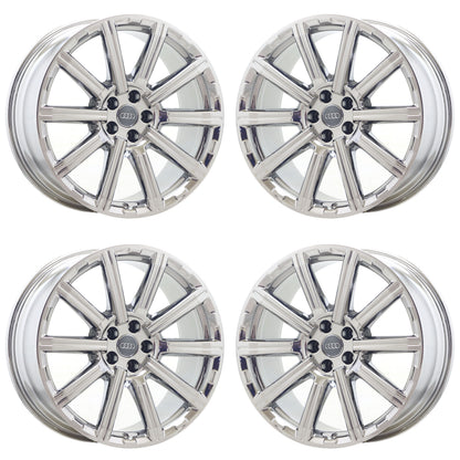20" Audi Q7 Bright Chrome wheels rims Factory OEM Set 58988 EXCHANGE