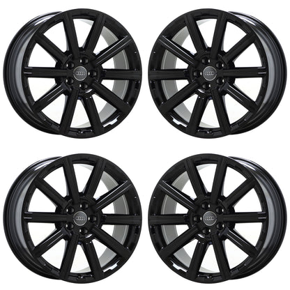 20" Audi Q7 Gloss Black wheels rims Factory OEM Set 58988 EXCHANGE
